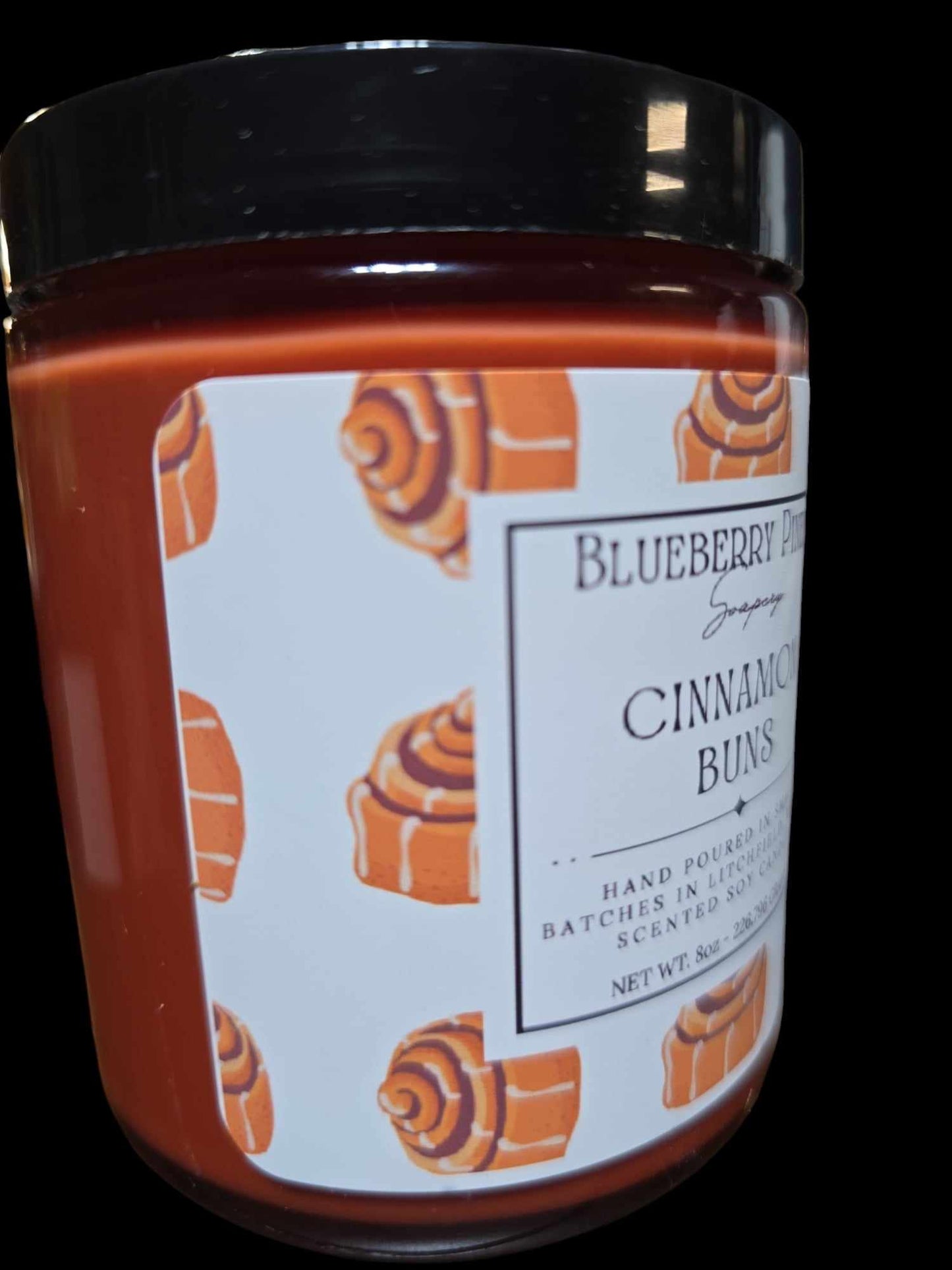 Indulge in the mouthwatering aroma of freshly baked cinnamon buns with this candle. The warm scent fills the air with notes of sweet cinnamon, buttery pastry, and a hint of gooey caramelized sugar. As it burns, enjoy the comforting essence of a bakery-fresh treat that wraps you in cozy warmth and the irresistible fragrance of freshly baked indulgence.
8oz
All of our candles are hand-poured in small batches. Due to this, the color might slightly vary.