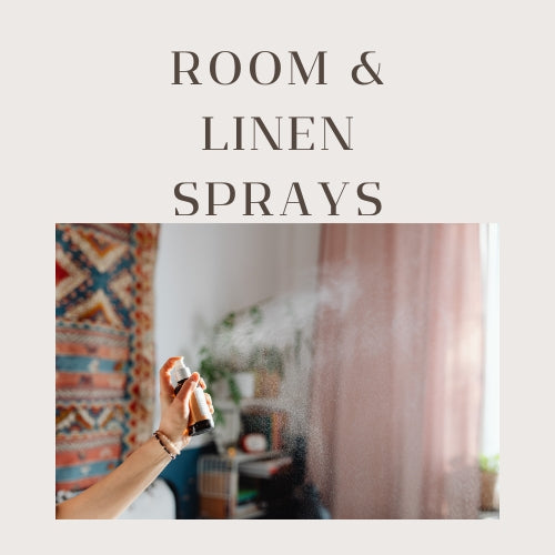 A Room & Linen spray is a scented spray designed to freshen and add a pleasant fragrance to your spaces. It is typically used to eliminate or mask odors in rooms, on linens, and other fabrics. 