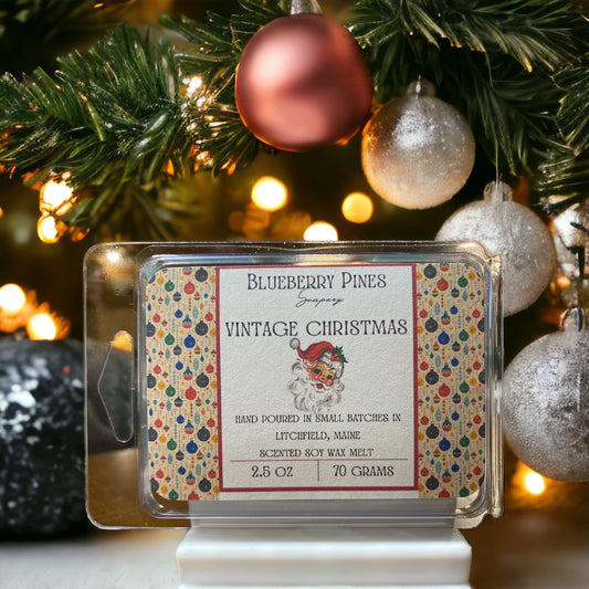 Step into the nostalgic embrace of the holiday season with our Vintage Christmas wax melts. Picture a cozy living room adorned with twinkling lights and a crackling fireplace, as the scent unfolds to create a warm and inviting atmosphere.