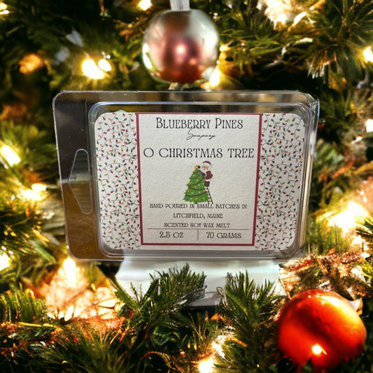 Step into a winter wonderland with our enchanting O Christmas Tree wax melts. Close your eyes, and let the aroma transport you to a snowy evergreen forest, where the air is infused with the crisp fragrance of fresh pine needles and the essence of holiday cheer.