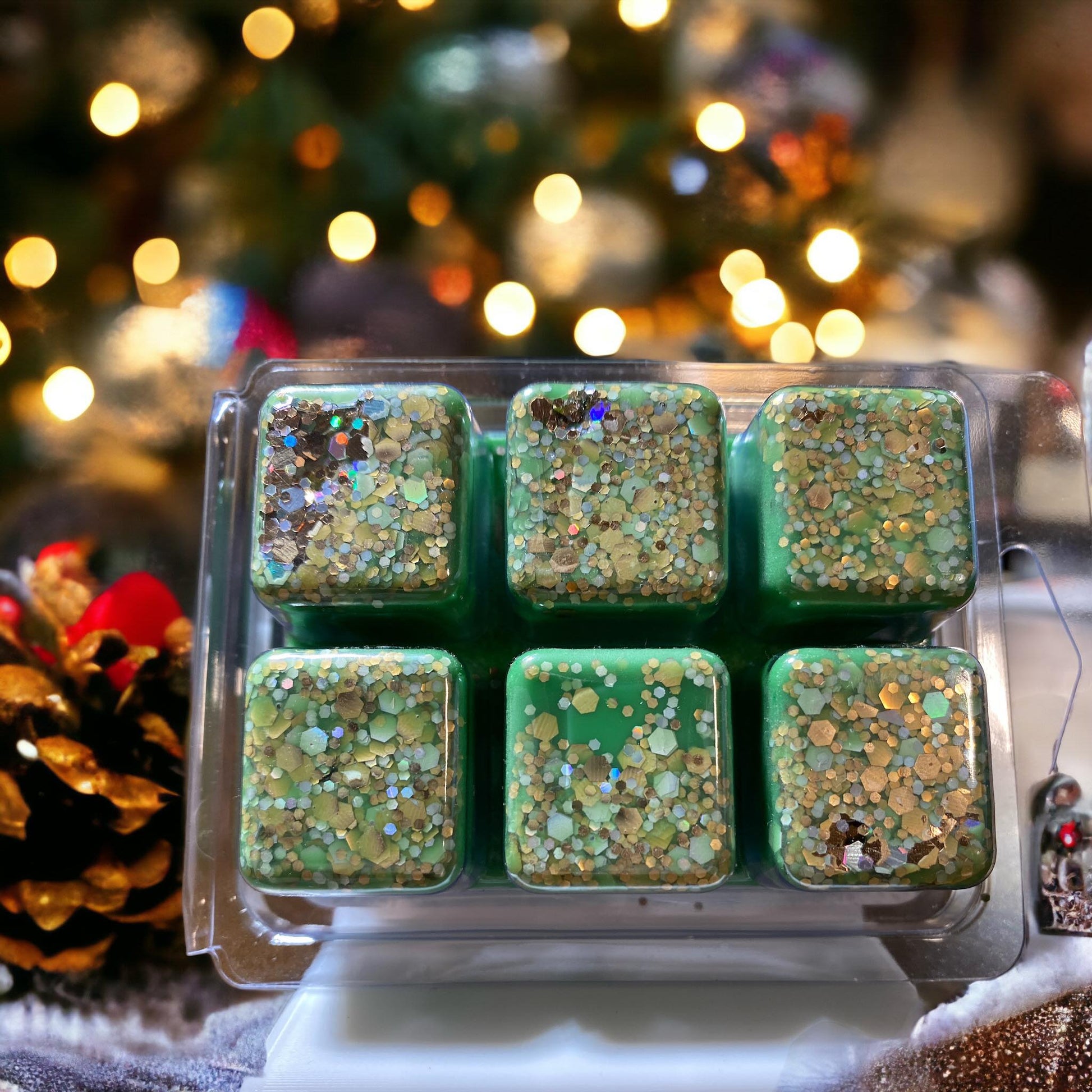 Step into a winter wonderland with our enchanting O Christmas Tree wax melts. Close your eyes, and let the aroma transport you to a snowy evergreen forest, where the air is infused with the crisp fragrance of fresh pine needles and the essence of holiday cheer.