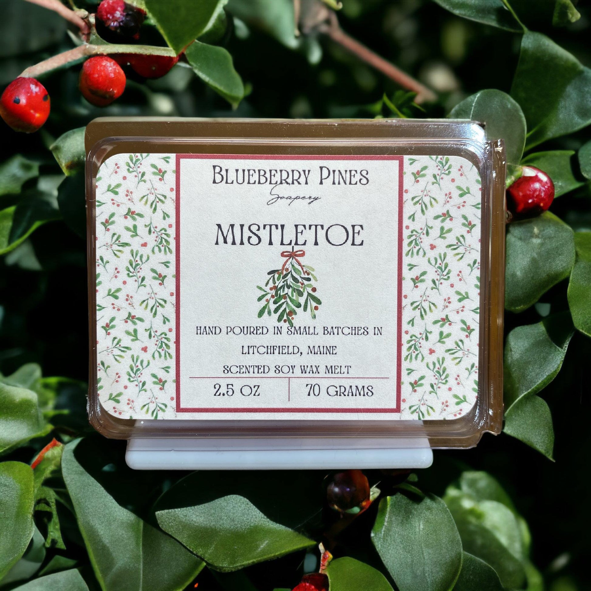 Indulge in the enchanting embrace of our Mistletoe Wax Melts, where every note is a dance of festive allure. Close your eyes, and imagine a winter's kiss beneath the mistletoe, surrounded by the captivating scents that make the season truly magical.