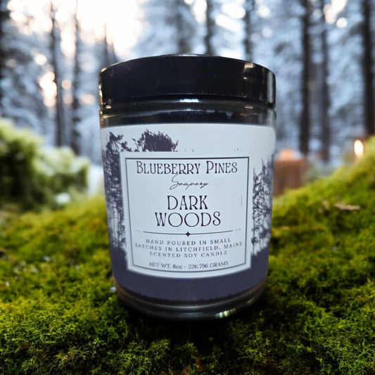 Dark Woods captures the mysterious allure of a midnight forest with its rich blend of black cypress and cedar. Earthy and sophisticated, this candle layers deep woodsy notes with a hint of smoky spice, evoking the calm stillness of ancient trees and the rugged warmth of cedar bark. Perfect for creating an atmosphere of quiet strength and natural elegance, Dark Woods invites you to experience the tranquil embrace of nature's darkest woods.

8oz

All of our candles are hand-poured in small batches. Due to thi