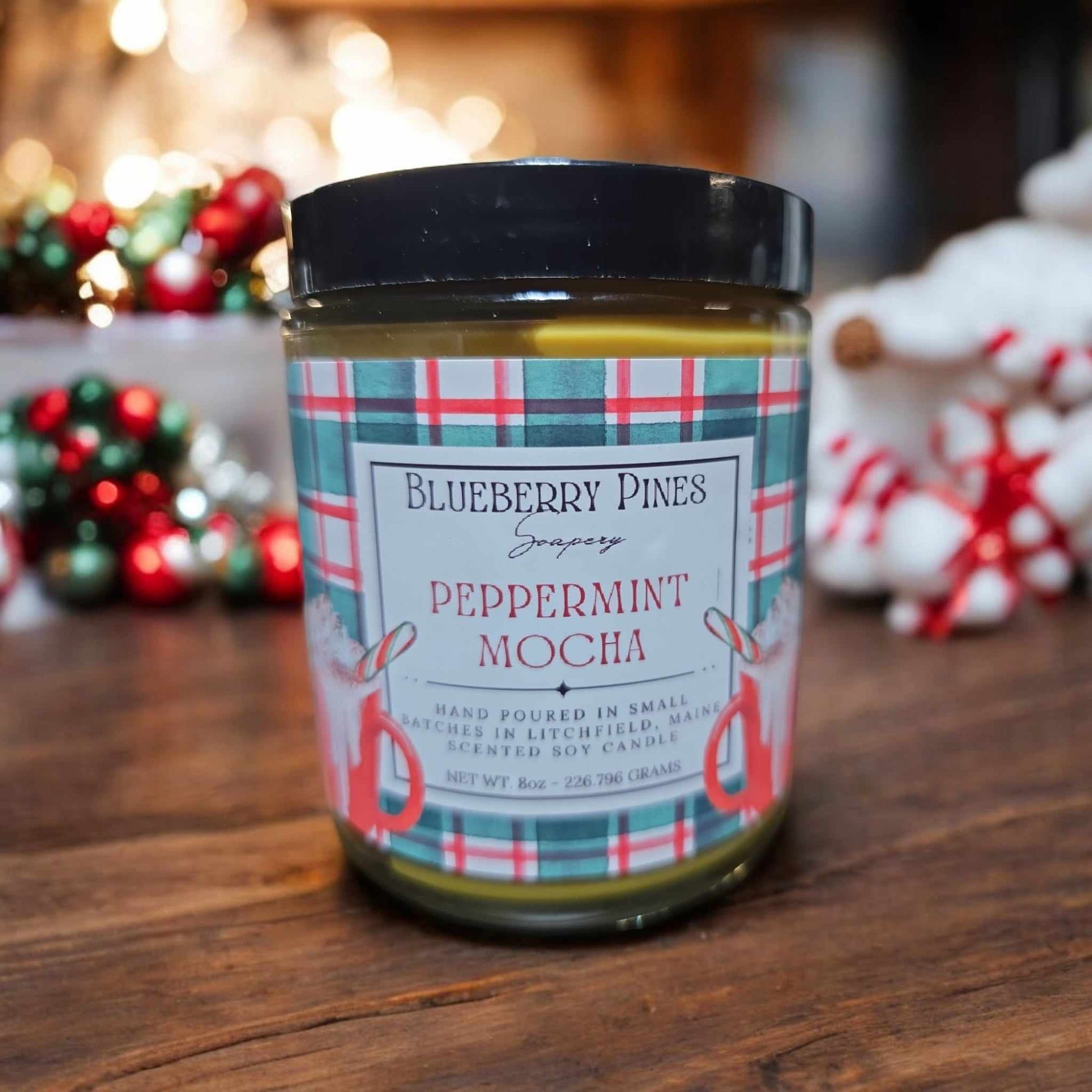 Peppermint Mocha brings the comforting richness of a favorite winter beverage to your home. This candle blends cool, refreshing peppermint with smooth, creamy chocolate notes and a hint of roasted espresso. The result is a cozy, inviting fragrance reminiscent of a festive café treat, perfect for warming up cold days and filling the air with holiday cheer. Light it to enjoy a delicious, energizing ambiance that’s both refreshing and indulgently sweet.

8oz

All of our candles are hand-poured in small batches