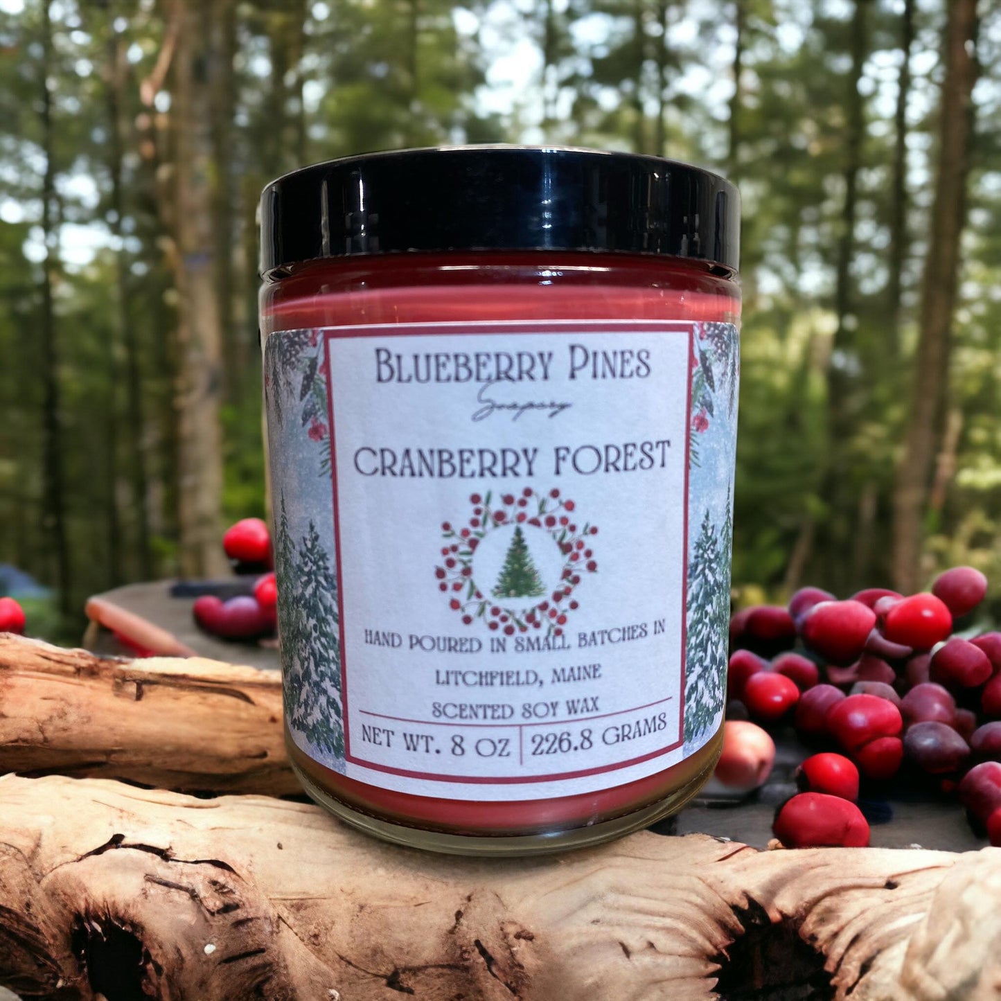 When you light a Cranberry Forest candle, the combination of these elements creates a delightful and festive aroma. It's like strolling through a winter forest while enjoying the sweet and tangy scent of cranberries. This type of candle is often associated with the holiday season and winter festivities, bringing a touch of warmth and cheer to your living space.